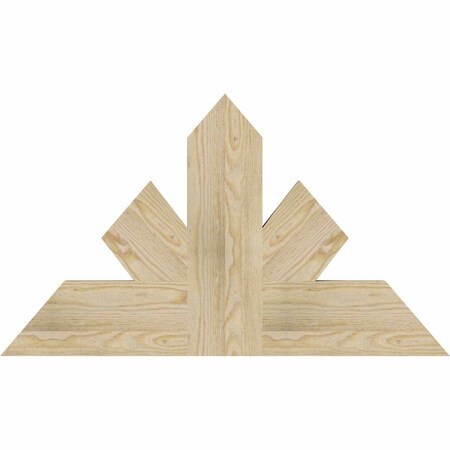 Ekena Millwork Saratoga Rough Sawn Timber Gable Bracket, Douglas Fir, 36"W x 21"H x 2"D x 6"F, 14/12 Pitch GBW036X21X0206SAR00RDF
